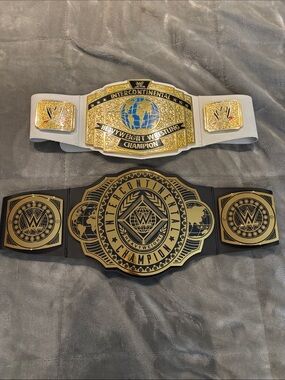 WWE Intercontinental Championship Playset Belts in Gold, White, Black
